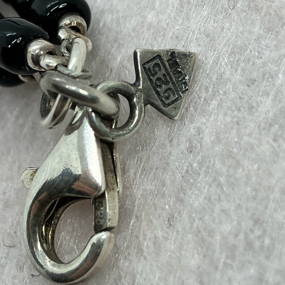 Silpada Sterling Silver & Black Glass Bead Multi Strand Necklace | N1500 Retired - Picture 7 of 10